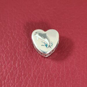 Pandora Florida Heart Charm S925 Silver Tropical Bead Pendant with box